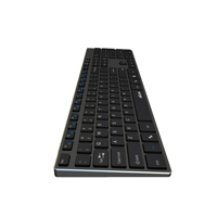 AIKUN Bureau Maison Utilisé Clavier Filaire en Aluminium Pleine Taille-Commutateur à Ciseaux-Design Ultra Mince-Plug and Play-Fonction Multimédia