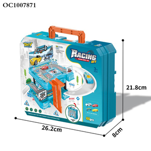 Vente en gros de jouets de <span class=keywords><strong>garage</strong></span> de stationnement piste de voiture de course de construction pour jouets enfants Game Boy avec panneaux de signalisation jouets et voitures - Product Image 6