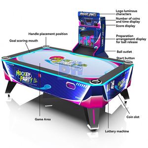 Baihui Animation Arcade Game Equipment Electric Indoor Double Player Hardware Acrylic Air Hockey Game Machine Coin Operated Game - Product Image 5