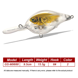 เหยื่อตก<span class=keywords><strong>ปลา</strong></span>แบบหินรูปทรง<span class=keywords><strong>ปลา</strong></span>คลาสสิค ขนาด 9.5 ซม./15.5 กรัม ของแท้จากโรงงาน ขายส่ง ตัวเหยื่อโปร่งใสยังไม่ได้ลงสี - Product Image 2