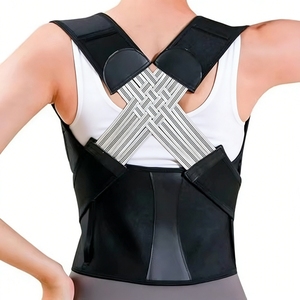 Corrector de Postura <span class=keywords><strong>Invisible</strong></span> con Doble Correa en X para Mujeres y Hombres, Soporte de Espalda Ajustable y Transpirable para Alivio del Dolor y la Columna Vertebral - Product Image 1