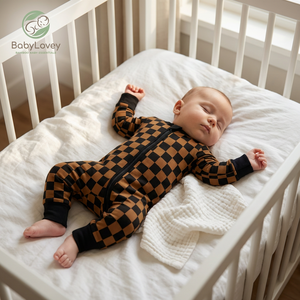<span class=keywords><strong>Pyjama</strong></span> <span class=keywords><strong>bébé</strong></span> en bambou doux et écologique avec motif personnalisé Babylovey pour nouveau-nés et tout-petits garçons et filles, avec fermeture éclair intégrée aux pieds - Product Image 4