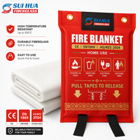 Couverture anti-feu en fibre de verre résistante à la chaleur pour la sécurité en cuisine, couverture d'urgence domestique pour hôtels, appartements et locations