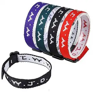 Bracelets de camouflage WWJD imprimés par sublimation Bracelets ajustables en tissu tissé WWJD