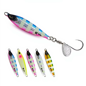 Jigging <span class=keywords><strong>Pro</strong></span> Lead Appât artificiel 18g-80g Jig métalliques pour la pêche en bord de mer Condition imprimée Jigging dur en eau salée pour le poisson-roi Pesca - Product Image 1