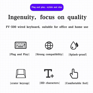 High Quality FORVE 104-Key <strong>USB</strong> 2.0 <strong>Wired</strong> Keyboard Durable Office <strong>Computer</strong> Keyboard Plug Play for Business Use 1.5M Full Size - Product Image 2