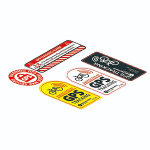Vinilo ADVERTENCIA motocicleta pegatina antirrobo Calcomanía para bicicleta Scooter coche pegatina reflectante - Product Image 1