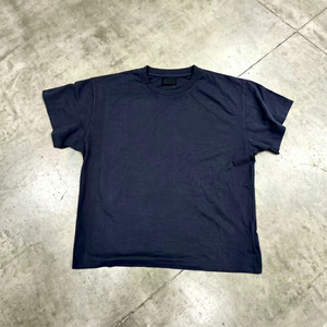 JME Men's Navy Blue Short Sleeve O-Neck Cotton T-Shirt Regular Fit Casual Letter Print Jersey Knitted Front <b>Logo</b> - Product Image 1