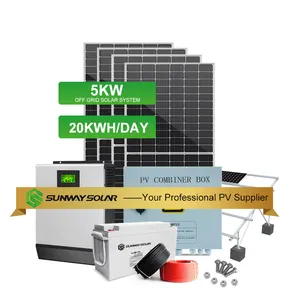 سعر الجملة نظام لوحات شمسية المنزل خارج الشبكة 4kw 5kw 1000 واط نظام لوحات شمسية
