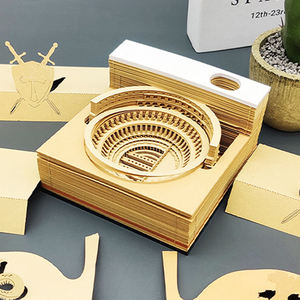 Tùy chỉnh Kawaii Hình dạng container <span class=keywords><strong>Memo</strong></span> <span class=keywords><strong>Pad</strong></span> xé Colosseum 2026 3D lịch với ntoes dính - Product Image 3