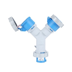 IP67 a prueba de agua de 2 vías Industrial Y Splitter <span class=keywords><strong>Socket</strong></span> 3 Pin 220V <span class=keywords><strong>16A</strong></span> One in Two Out Enchufe industrial con combinación de enchufe - Product Image 3