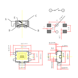 YZA-006 3*3.5Mm Smd Raakt De Zijsleutelschakelaar 4pin Kleine Drukknopschakelaars Aan - Product Image 6