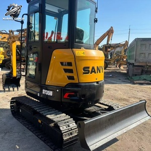 Mini-excavatrice sur chenilles Sany35 d'occasion, 3 tonnes, godet de 0,1 m³, marque chinoise originale, petite excavatrice de chantier, faible nombre d'heures, bon état - Product Image 3