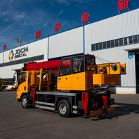 Grue mobile hydraulique montée sur camion ISUZU de 5 tonnes à flèche droite, certifiée CE pour la construction et le levage