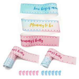 Ruban de mesure du ventre pour jeux de baby shower, révélation du sexe, mesure de la poitrine des bébés, fournitures de jeu pour futures mamans - Product Image 6