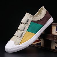 Chaussures décontractées pour hommes, grande taille, en toile, style mocassins, à bout fermé, en tissu de coton, à enfiler, pour la course et la marche – Nouveauté très prisée