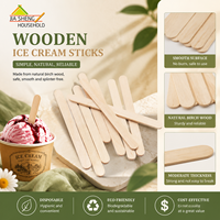 Bâtonnets de crème glacée en bois de bouleau de qualité alimentaire, durables et sans éclats, pour la production en masse