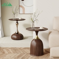 Table basse ronde de forme unique avec plateau supérieur, mobilier de salon moderne et luxueux Wayon
