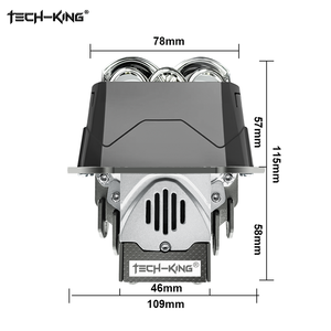 Proiettore Bi-LED TECH-KING 190W Quadrato per <span class=keywords><strong>Fari</strong></span> <span class=keywords><strong>Hella</strong></span> 3R G5 6000K, Kit di Retrofit per Luci Auto con 5 Lenti Iperboloidali - Product Image 5