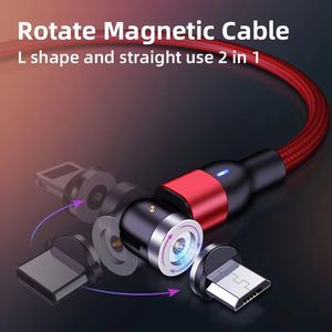 1M Cell Phone 3 in 1 Magnetic USB Cable Braided Charging Magnetic Cable High Quality 3 in 1 Fast <b>Charger</b> Cable Line - Product Image 4