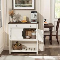 Buffet moderne en bois avec tiroirs, étagère de rangement pour entrée, bar à café, cuisine, salon, salle à manger