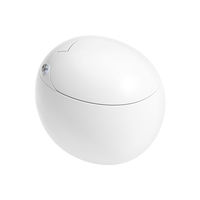 Mise à niveau vers une toilette intelligente entièrement automatique de petite taille en forme d'œuf de 60 cm pour la maison, sans limite de pression d'eau