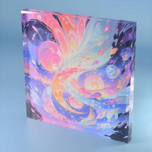 Han xin QuickSand Bracket dày trong suốt flash chất lỏng gạch tự làm in ấn hình ảnh hoạt hình quà tặng <span class=keywords><strong>Acrylic</strong></span> khối tùy chỉnh - Product Image 4