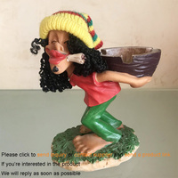Figura Decorativa de Hombre Rasta Ganga, Estilo Kitsch, Regalo Original