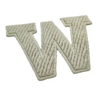 Patchs thermocollants personnalisés en sergé avec logo couleur et taille sur mesure, lettres de l'alphabet A-Z, 1,96 po, patchs nominatifs, lettres majuscules