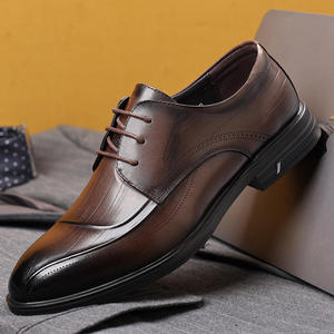 2025 Autumn New Arrival <strong>Men's</strong> Top-Grain Nubuck Leather British Business Round Toe Lace-up Solid Waterproof Dress Shoes - Product Image 6