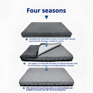 Хит продаж, Всесезонная ортопедическая кровать для собак, кошек, собак, с эффектом памяти, с защитой от тревожности, съемная ортопедическая кровать для домашних животных с водонепроницаемым внутренним покрытием из ТПУ - Product Image 3