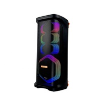 Altavoz Recargable de 6.5 Pulgadas con Soporte OEM, 80W, LED RGB, Ligero, con Asa Integrada, Ideal para Fiestas al Aire Libre
