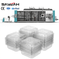 Hoge snelheid plastic doosmaakmachine PET PP vierkante voedselcontainer thermoformmachine