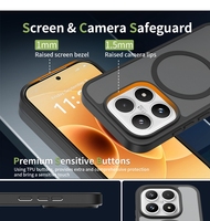 Casing Ponsel Transparan Mewah dengan Cincin Magnetik dan Sensasi Kulit untuk Xiaomi 17 5G, Cover Ponsel Custom