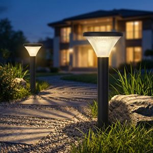 Luces solares LED para caminos de jardín, lámpara de paisaje impermeable para exteriores, para patio de villa - Product Image 1