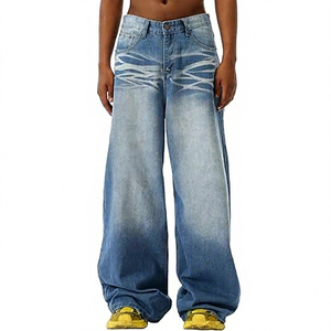 2025 Custom Whole Sale Men Wide Leg Jeans <b>Pants</b> Plus Size <b>Pants</b> Customized Men <b>Pants</b> For Sale In Adult Size - Product Image 1