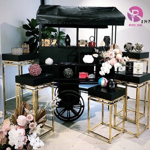 Pink Candy Cart Dessert <strong>Trolley</strong> Dessert Shelf Customized LOGO <strong>Sweet</strong> Cart Food and Beverage Carrie - Product Image 5