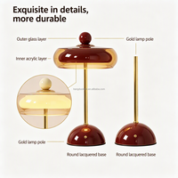 Lampe de table en verre à commande tactile, lampe de chevet en fer colorée de style nordique rétro, lampe de bureau à intensité variable 3000K-6000K pour la chambre à coucher, décoration de la maison