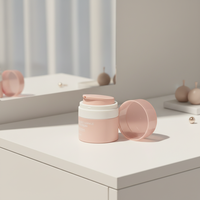 Flacon pompe sans air de 50 g pour crème de soin de la peau, emballage en PP recyclable, pot de lotion cosmétique, pot en plastique vide, cylindre à pompe sous vide