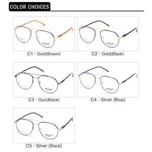 Montures de lunettes rondes grises Jack, verres plats, tendance mode unisexe, monture complète SF9001 - Product Image 2