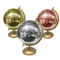 Miroir en forme de tête de mort Chuangde, boule disco, décoration de Noël, or/argent/or rose, pour table, maison, salon, vente en gros