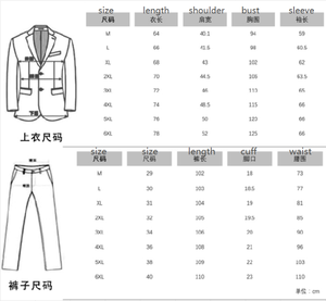 <span class=keywords><strong>M</strong></span>-6XL Set pakaian malam pengantin pria, dua potong pakaian gaun malam + celana - Product Image 2
