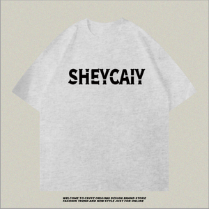 Người Đàn Ông Của Đồ Họa Thời Trang Phố Quá Khổ T-Shirt Tinh Khiết Cotton Mềm Mại Thoáng Khí Dệt Kim In Thiết Kế Của Người Đàn Ông Của Nhà Sản Xuất Quần Áo - Product Image 3