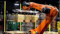 Bras de robot industriel KUKA KR20 R1810, 6 axes, charge utile de 8 kg, avec pince robotique, robot de chargement et de déchargement pour la manutention et la palettisation