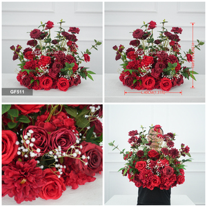 Popular Real Touch red aisle <b>flower</b> High Quality Rose <b>Hydrangea</b> <b>Flower</b> Centerpiece Ball for Wedding Table - Product Image 3