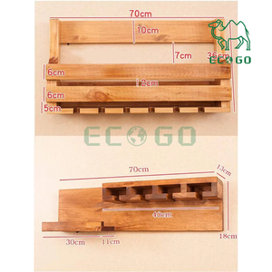 Présentoir à <span class=keywords><strong>vin</strong></span> mural en bois porte-bouteilles <span class=keywords><strong>de</strong></span> <span class=keywords><strong>vin</strong></span> avec porte-verre à champagne - Product Image 6