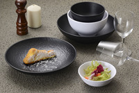 Bol Rond Profond de 10 Pouces en Mélamine Blanche Mate de Qualité Supérieure, Compatible Lave-Vaisselle, Idéal pour Salades de Fruits, Pâtes et Usage Quotidien