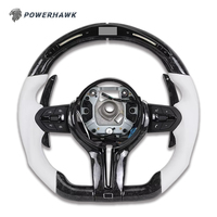 Volant en cuir personnalisé en fibre de carbone avec LED pour BMW F36 M2 F11 F22 E87 E36 E82 540I M5 X5 F15 F31 M340i