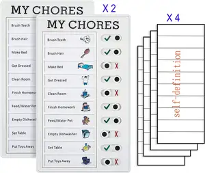 Chore Chart Memo Boards Self discipline punch replaceable memo RV note message checklist schedule RV checklist