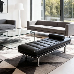 Sofá de Plataforma de Cuero, Tapizado Recto con Relleno de Espuma, Muebles para Sala de Estar - Product Image 4